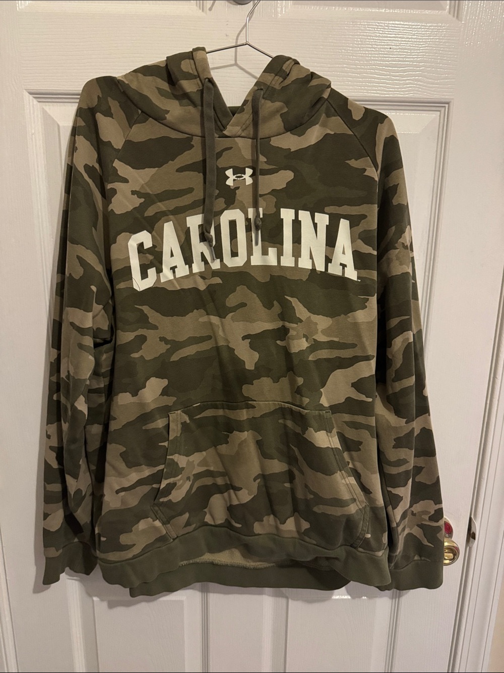 Under Armour Olive and Tan Camo CAROLINA Pullover Hoodie